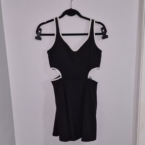 Old Navy Black Mini Dress with White Trim
